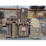 Three Pallets of Branded Flat Packed Cardboard Boxes and Dividers Please read the following