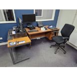 Two Veneered Desks and One Chair Please read the following important notes:- ***Overseas buyers -