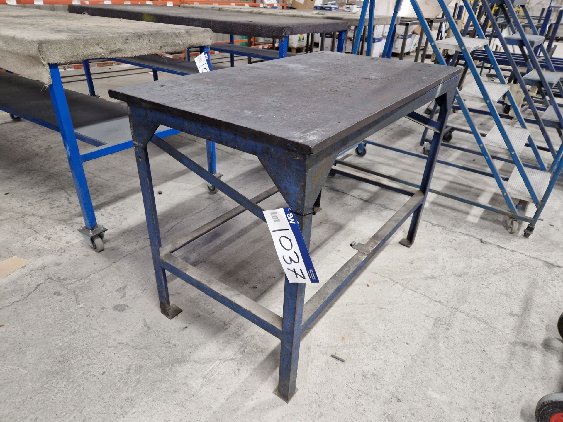 Steel Framed Table, Approx. 1.29m x 0.7m Please read the following important notes:- ***Overseas