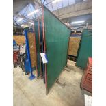 Five Assorted Steel Framed Welding Screens Please read the following important notes:- ***Overseas