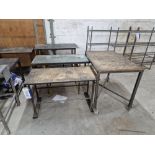 3 Steel Framed Tables Please read the following important notes:- ***Overseas buyers - All lots