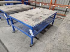 Two Tier Mobile Steel Table, Approx. 2.0m x 1.2m Please read the following important notes:- ***