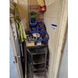 Two Door Mobile Cabinet and Contents, including Nuts, Bolts, Washers, etc Please read the