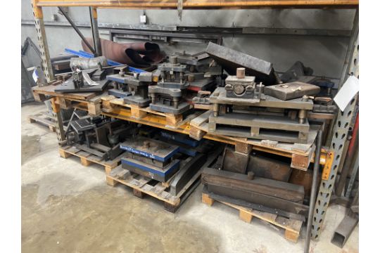 Assorted Power Press Tooling, with single bay two tier rack Please read the following important - Image 2 of 3