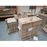 Three Pallets of Branded Flat Packed Cardboard Boxes and Dividers Please read the following