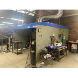 ROBOT WELDING CELL, with ABB Esab welding robot, Esab A351 unit, with stand, chiller, cleaning unit,