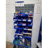 Quantity of Welding Consumables, including Electrodes, Tips, Shrouds, etc and Wall Mounted Rack