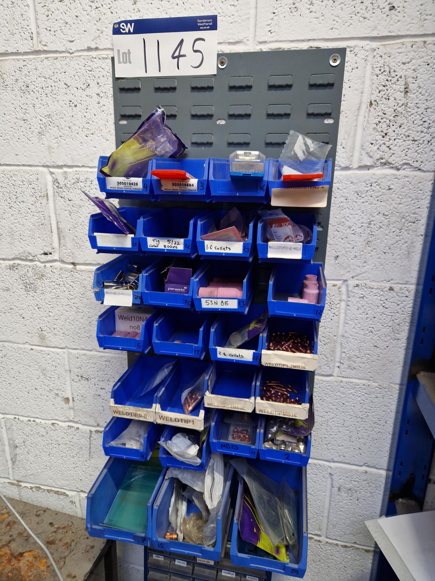 Quantity of Welding Consumables, including Electrodes, Tips, Shrouds ...