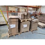 Three Pallets of Branded Flat Packed Cardboard Boxes and Dividers Please read the following