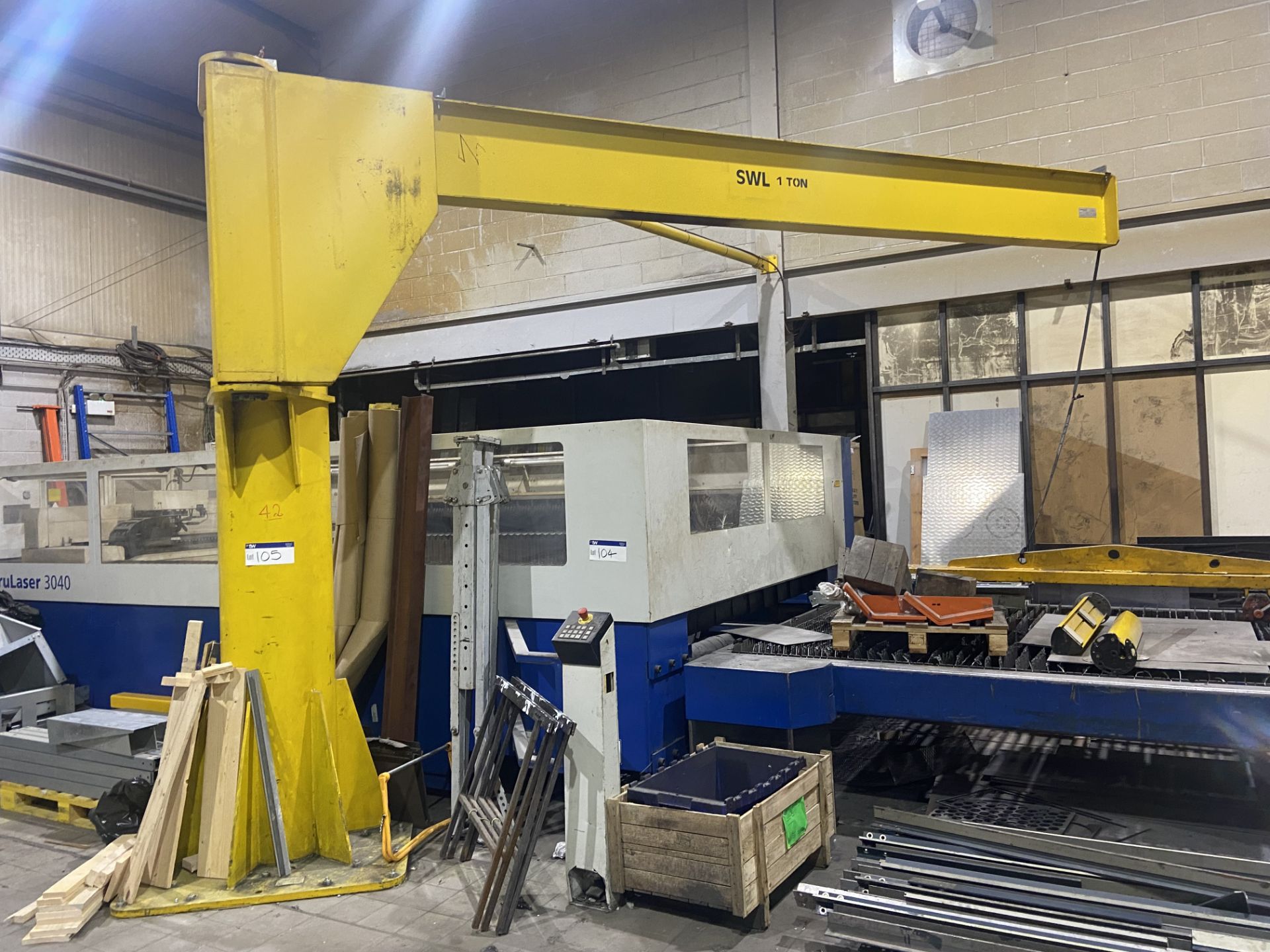 Taurus 1 ton SWL Freestanding Swing Arm Pillar Jib Crane, serial no. 1155, date 16.5.21, approx.