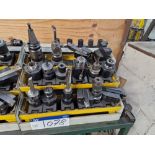 Quantity of Tool Holders, with Drill Bits, Carbide Cutters, Taps, etc Please read the following