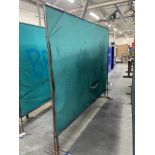 Four Steel Framed Canvas Welding Screens, mainly approx. 2.5m x 2.2m high Please read the