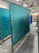 Four Steel Framed Canvas Welding Screens, mainly approx. 2.5m x 2.2m high Please read the