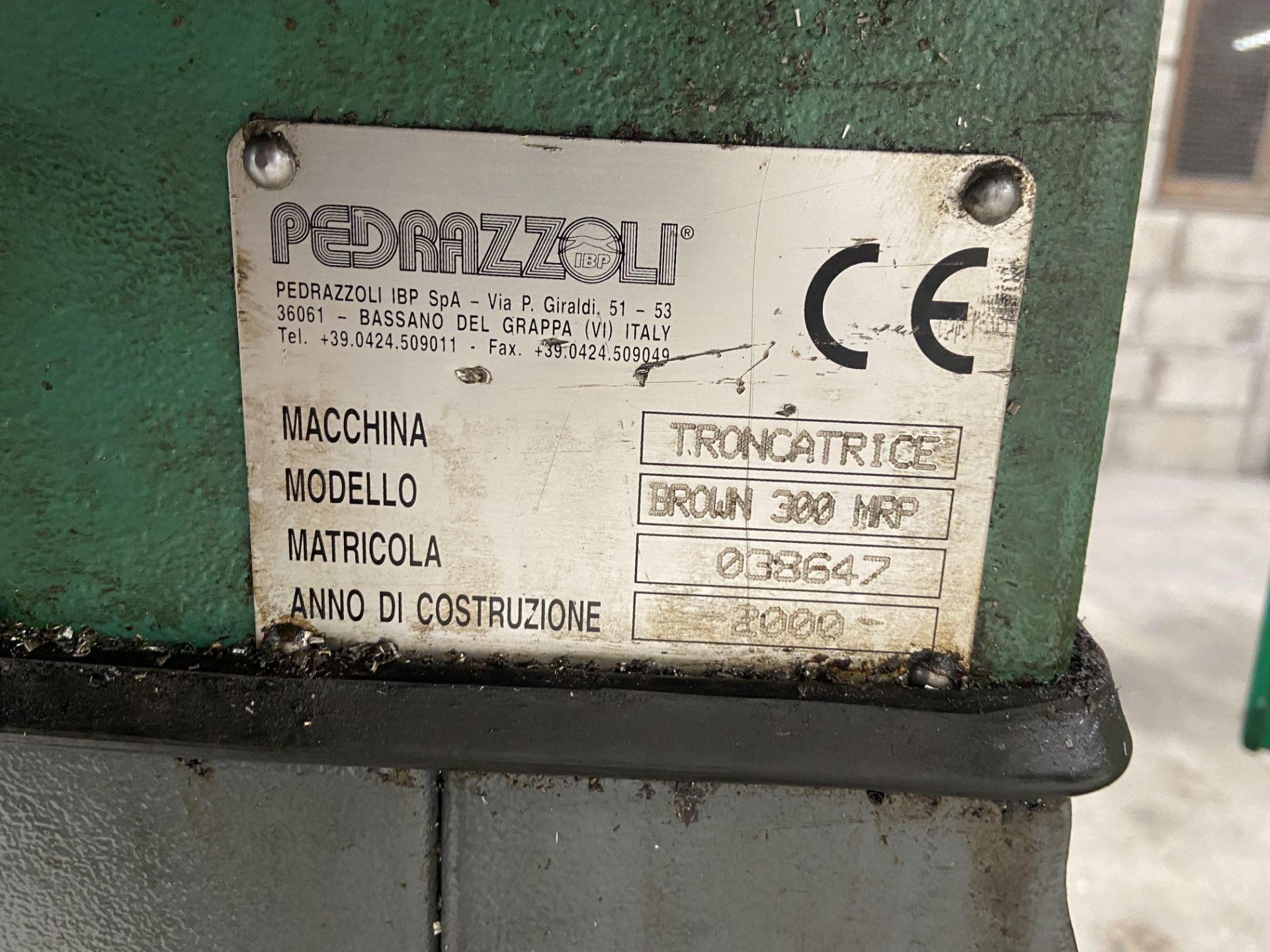 Pedrazzoli Brown 300 MRP Cold Saw, serial no. 038647, year of manufacture 2000 Please read the - Image 3 of 5