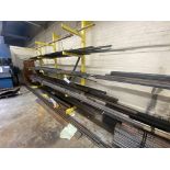 Assorted Mainly Steel Section, on one single sided stock rack, up to approx. 7.5m long (please