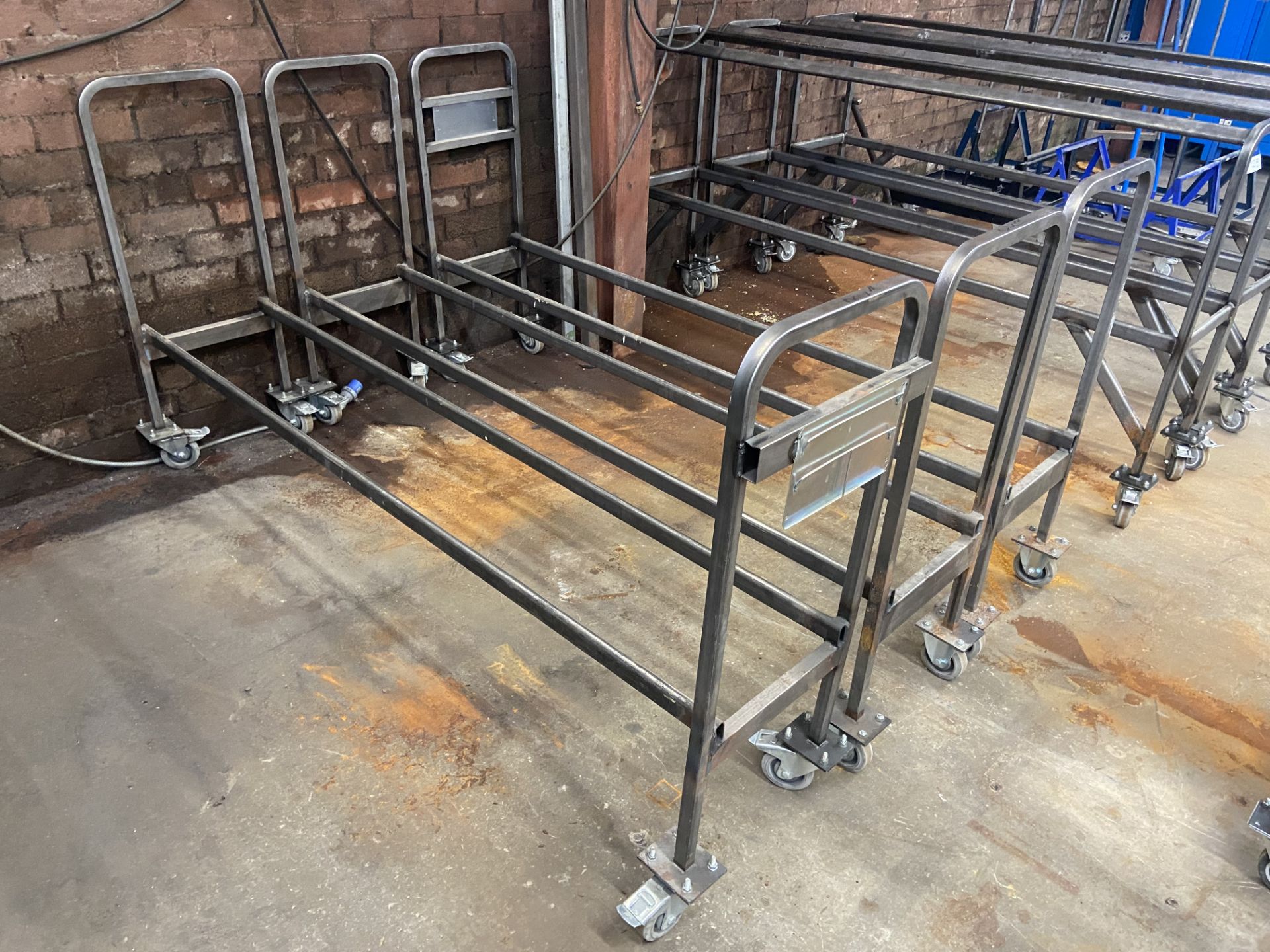 Six Mobile Trolleys, up to 2.4m long Please read the following important notes:- ***Overseas - Image 2 of 2