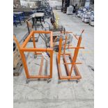 Two Steel Framed Mobile Trollies Please read the following important notes:- ***Overseas buyers -