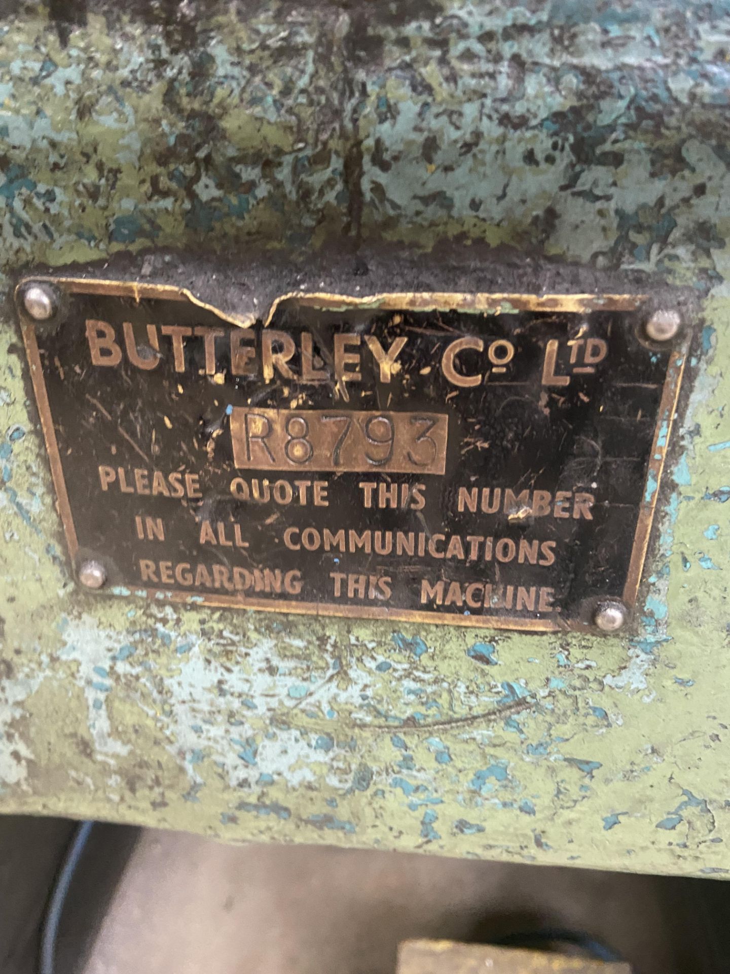 Butterley 50ton Inclinable Power Press, serial no. 77534, with platen approx. 700mm x 450mm Please - Image 3 of 5