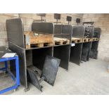 Five Bay Two Tier Tubular Steel Framed Rack, with residual contents, approx. 4.3m wide Please read