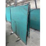 Four Steel Framed Canvas Welding Screens, mainly approx. 1.9m x 1.9m high Please read the