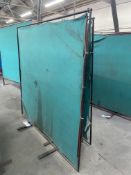 Four Steel Framed Canvas Welding Screens, mainly approx. 1.9m x 1.9m high Please read the