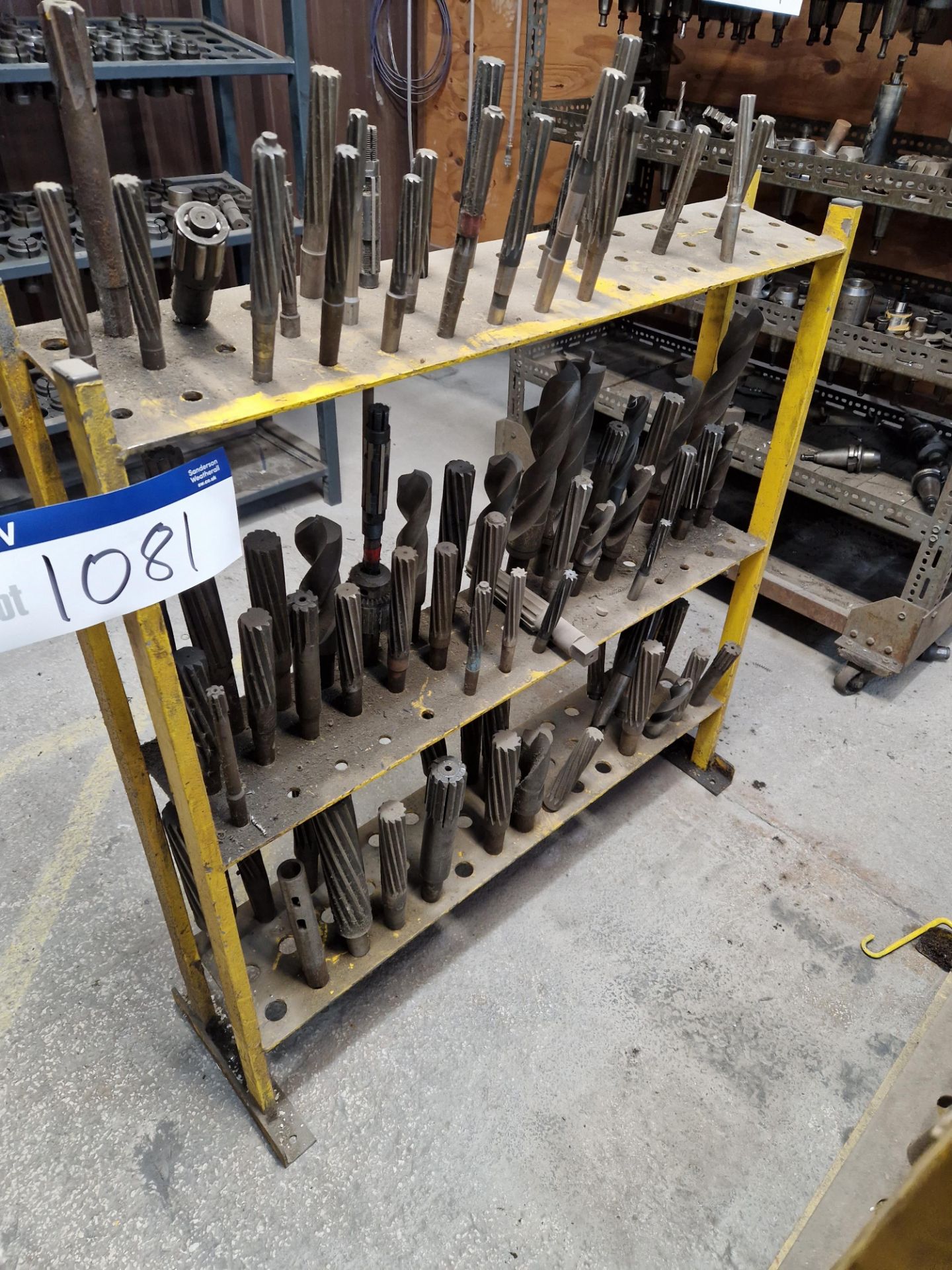 Quantity of Reamers and Drill Bits with 3 Tier Tool Stand Please read the following important