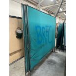 Four Steel Framed Canvas Welding Screens, mainly approx. 2.5m x 2.2m high Please read the