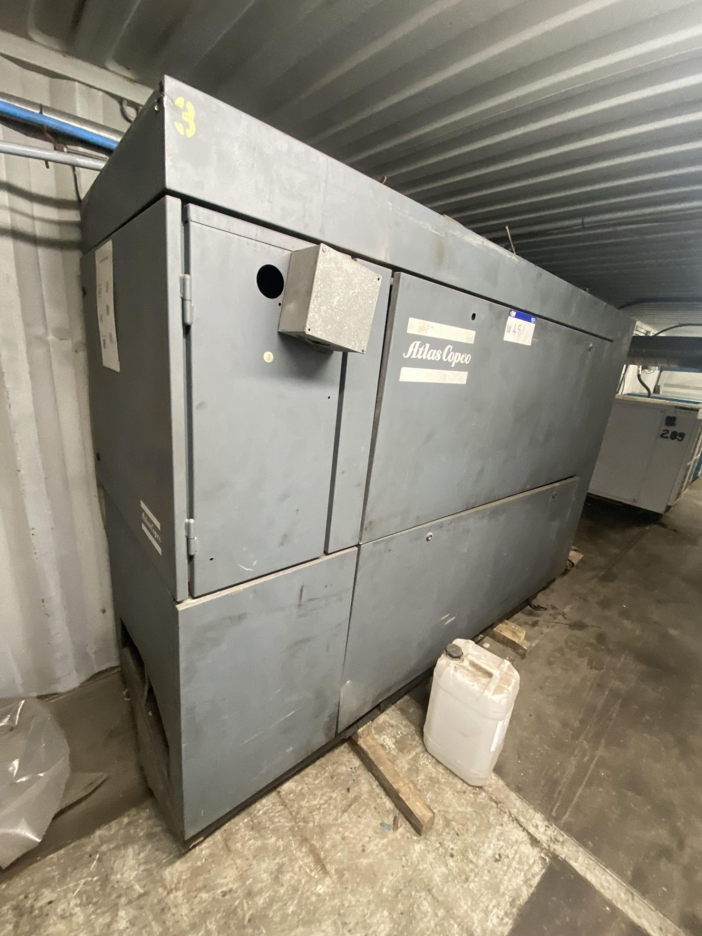 Atlas Copco GA55 PACKAGED AIR COMPRESSOR, serial no. A11455996, year of manufacture 1996 Please read