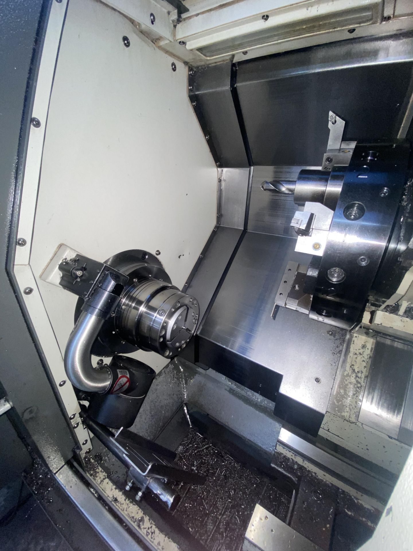 XYZ COMPACT TURN 65 BAR FEED CNC LATHE, serial no. STA20110, year of manufacture 2018, with LNS - Image 12 of 12