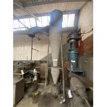 Dust Collection Cyclone, with dust collection bin and fan, 4.5m high overall Please read the