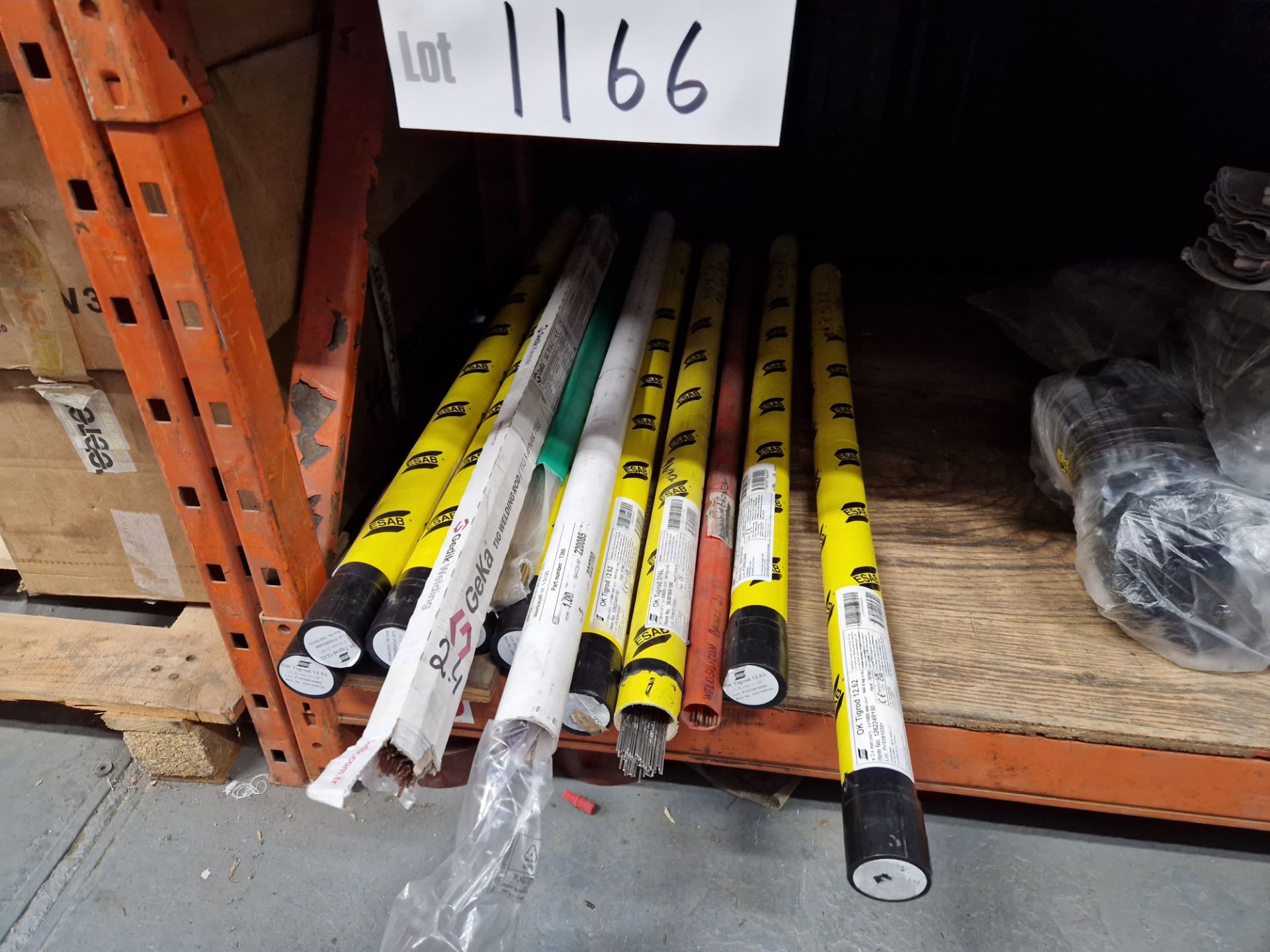 Quantity of Welding Rods, including SG705-2, OK Tigrod 12.62, OK Tigrod 316L, etc Please read the