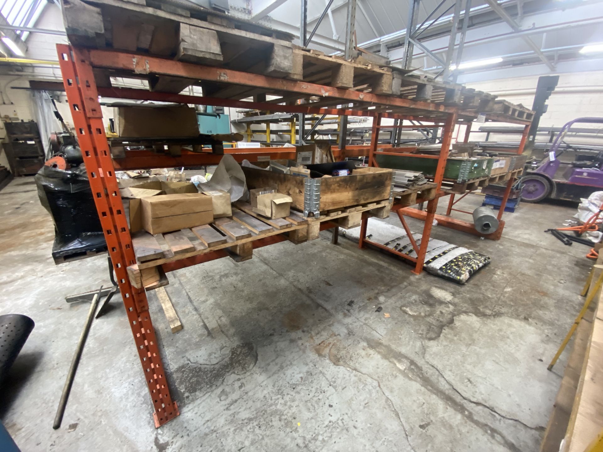 Two Bay Two Tier Pallet Rack, approx. 5.6m x 900mm x 1.8m high (contents excluded – reserve - Image 2 of 2