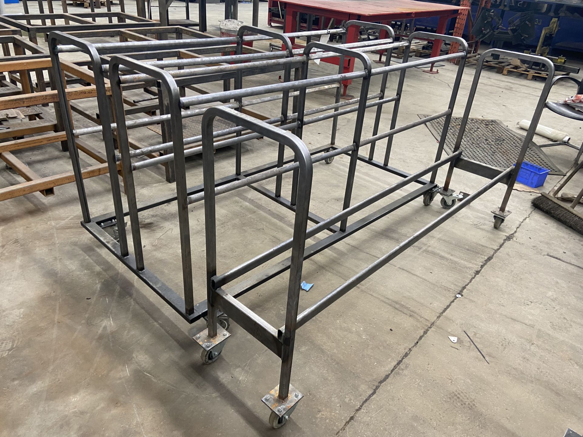Three Mobile Trolleys, each 2m long Please read the following important notes:- ***Overseas buyers - - Image 2 of 2