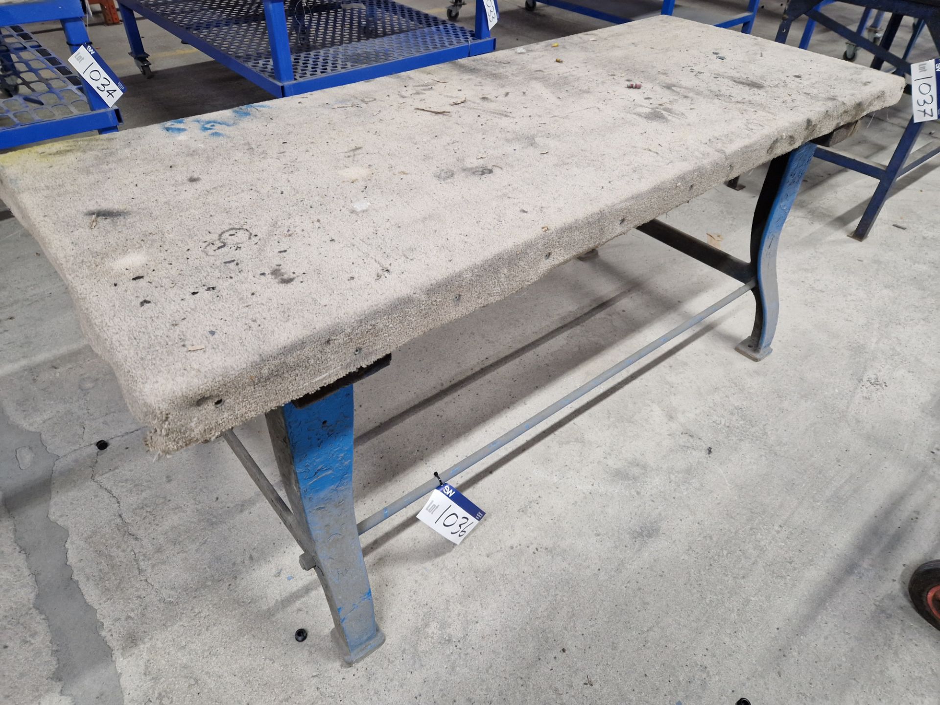 Steel Framed Table, Approx. 2m x 0.8m Please read the following important notes:- ***Overseas buyers