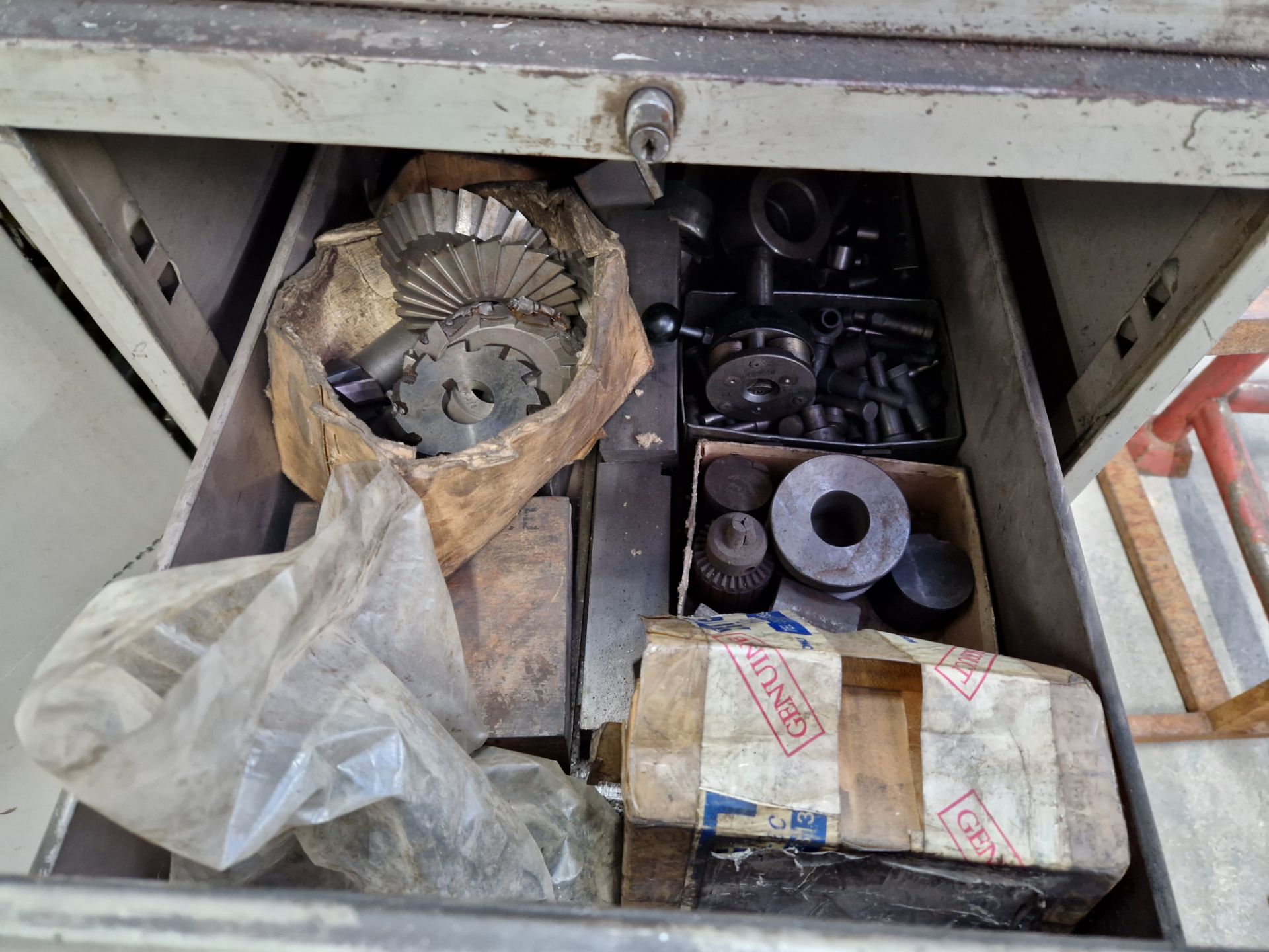 Two Multi Drawer Cabinets and One 3 Drawer Filing Cabinet and Contents, including Dies, Taps, - Image 5 of 6