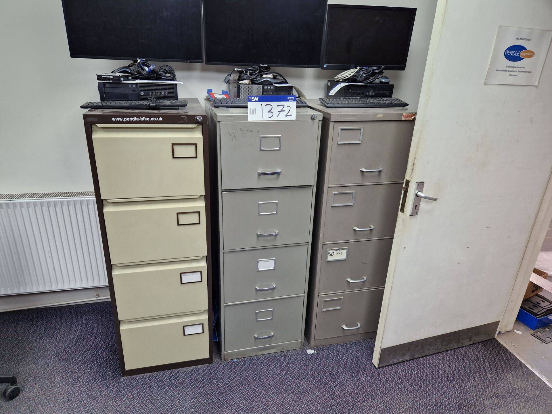 Three 4 Drawer Filing Cabinets Please read the following important notes:- ***Overseas buyers -