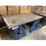 Steel Bench, approx. 2m x 1.1m Please read the following important notes:- ***Overseas buyers -