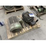 Two Electric Motors, as set out on pallet (one motor with fitted pump) Please read the following