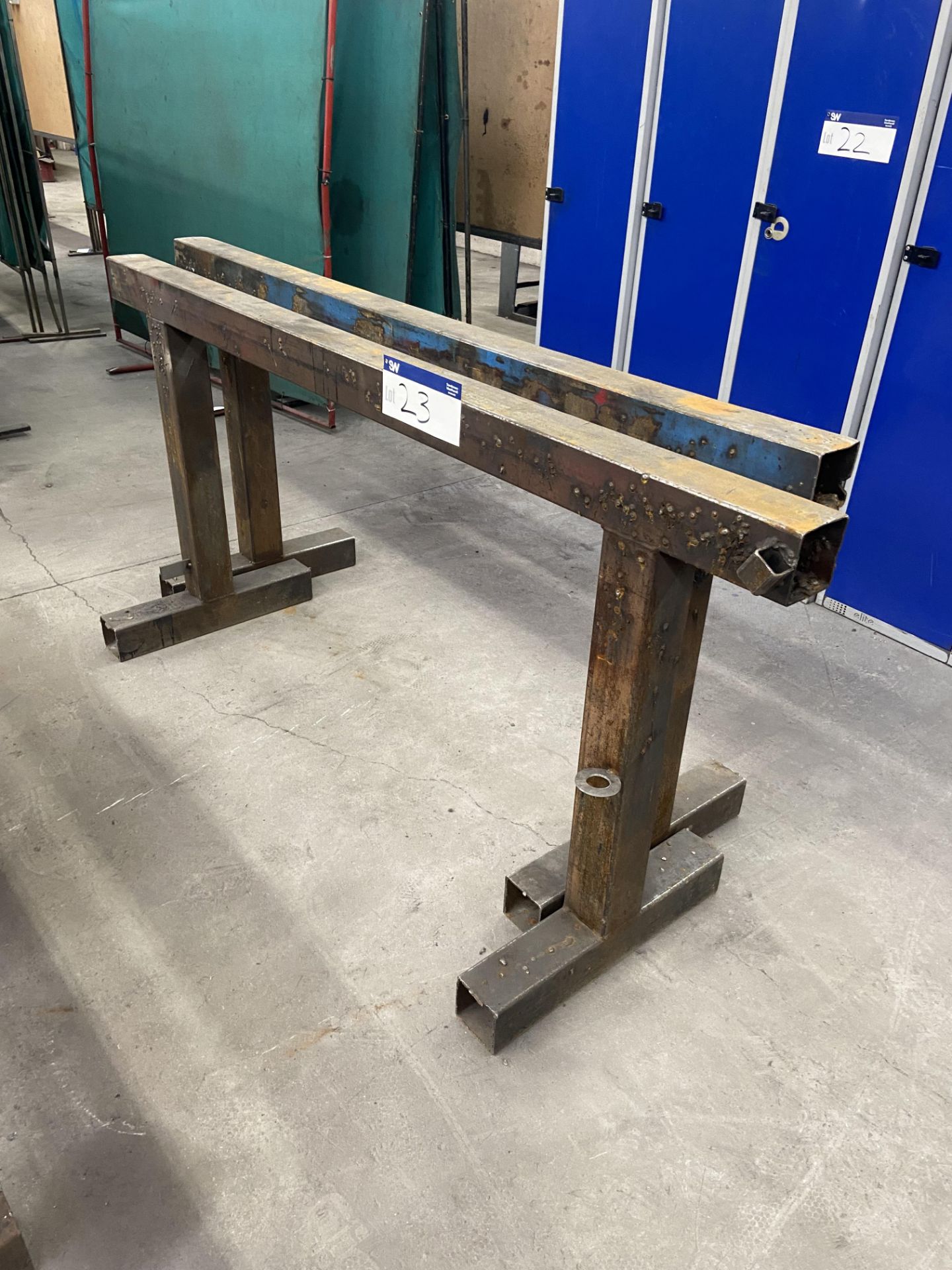Two Fabricated Steel Trestles, each 2m x 940mm high Please read the following important notes:- ***