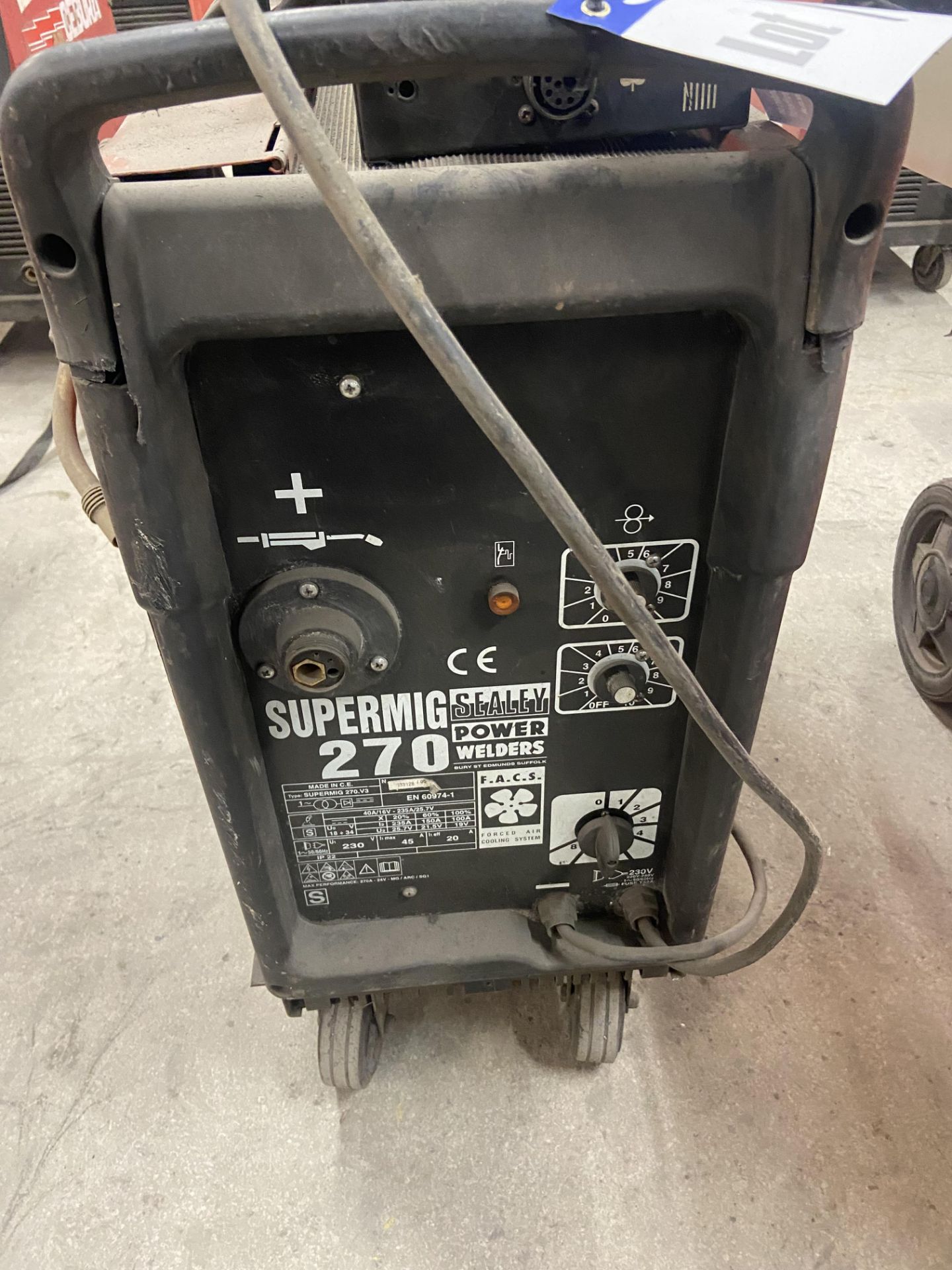 Sealey Supermig 270 Welding Equipment (may require attention) Please read the following important - Image 2 of 3