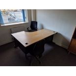 Furniture Contents to Room, including Two Desks, Two Chairs and Two Side Cabinets Please read the