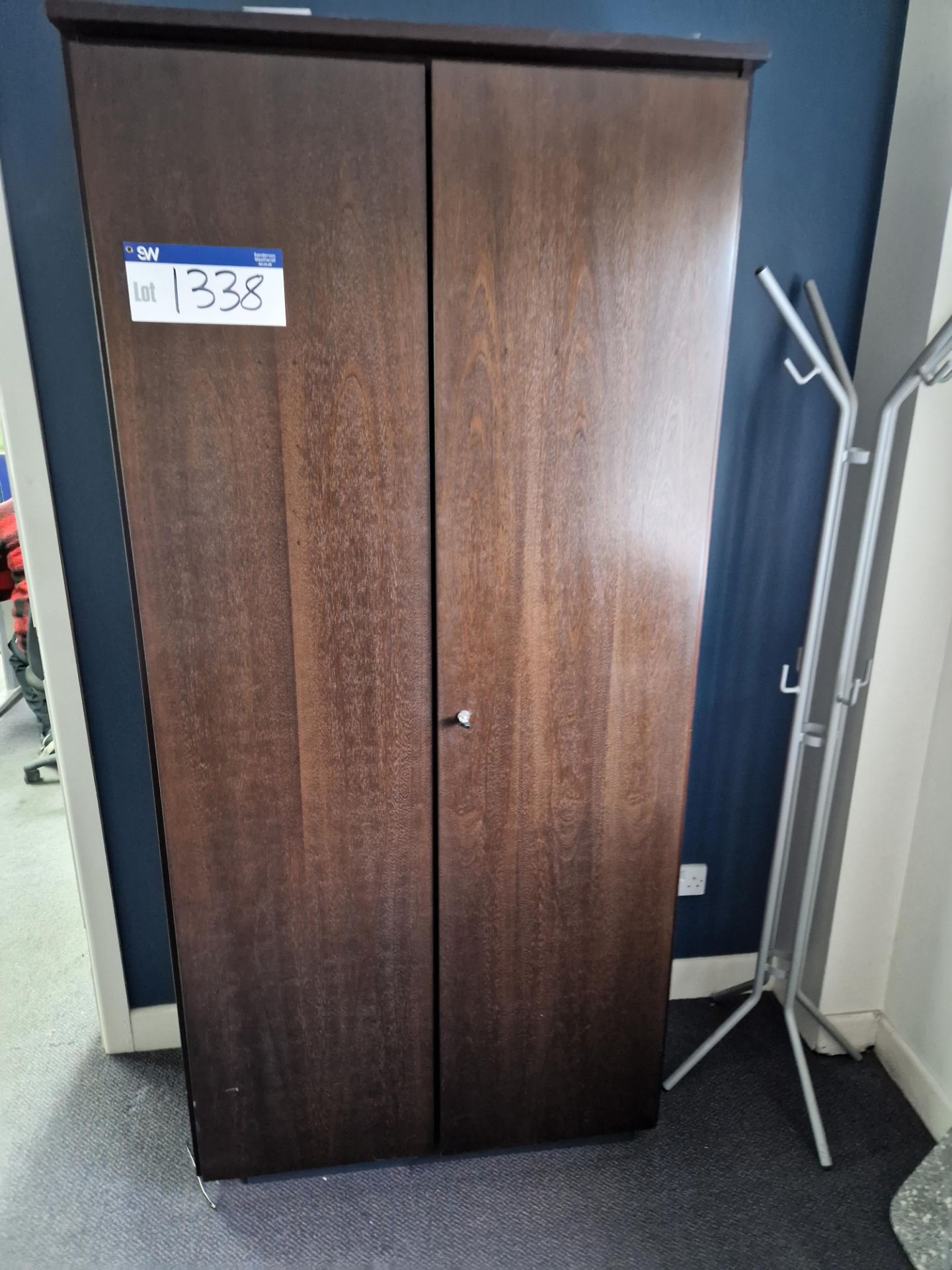 Two Door Dark Oak Veneered Cupboard Please read the following important notes:- ***Overseas buyers -