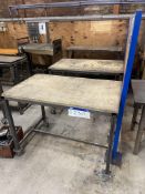 Three Mobile Steel Framed Benches Please read the following important notes:- ***Overseas buyers -