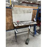 Steel Framed Timber Top Table, approx. 1.2m x 550mm Please read the following important notes:- ***