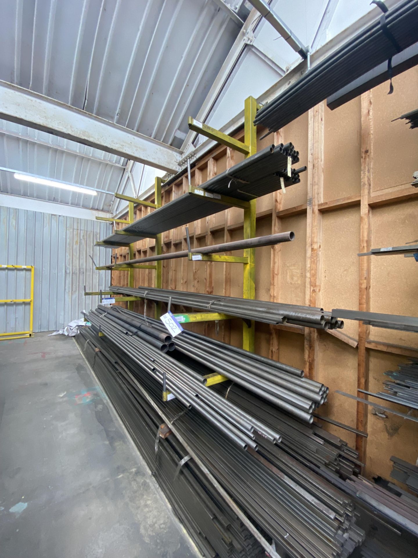 Five Tier Single Sided Three Section Stock Rack, approx. 4.4m long x 1.1m (contents excluded – - Image 2 of 2