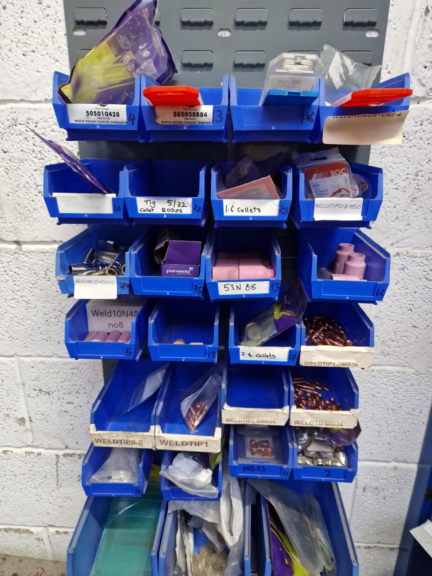 Quantity of Welding Consumables, including Electrodes, Tips, Shrouds ...