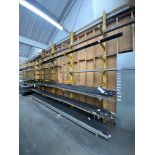 Eight Tier Single Sided Five Section Stock Rack, approx. 5.7m x 600mm x approx. 3.9m high (