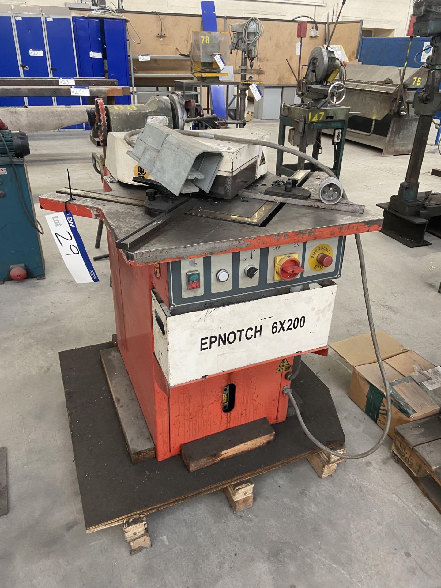 Epnotch Treadle Operated Notching Machine Please read the following important notes:- ***Overseas