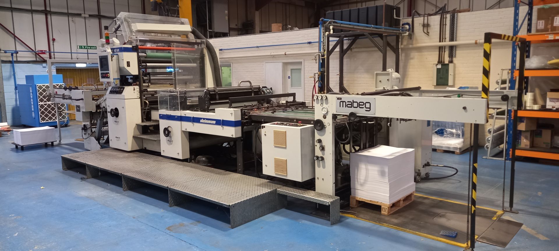 Steinemann LOTUS 102SF SHEET FED LAMINATING MACHINE, serial no. 304886, year of manufacture 2002,