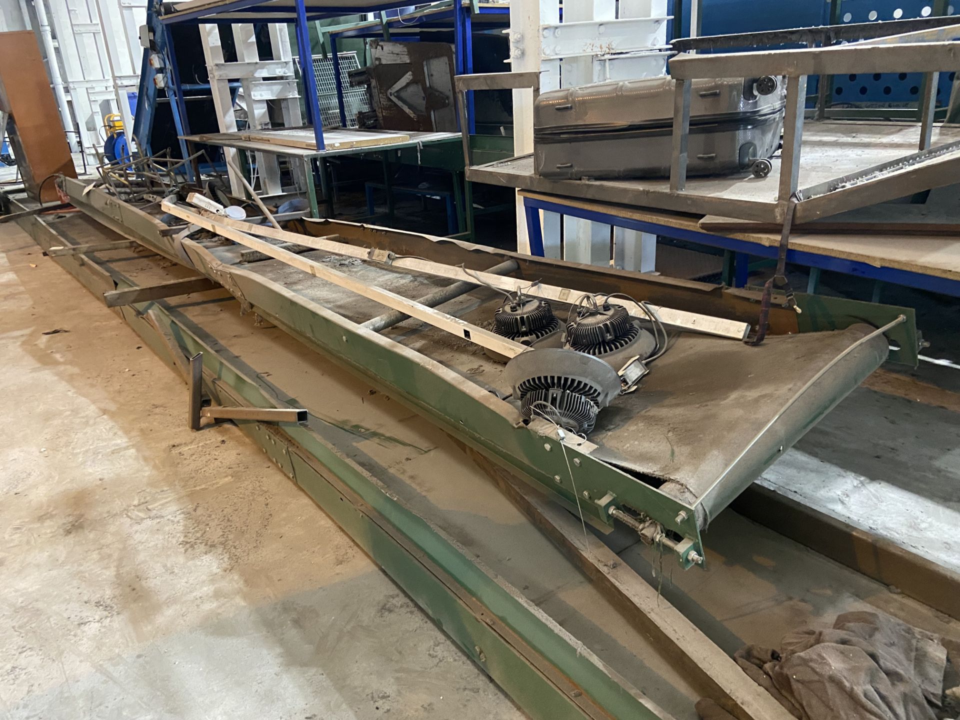 Flat Belt Conveyor, approx. 670mm wide on belt x 7.7m centres long Please read the following - Image 2 of 3